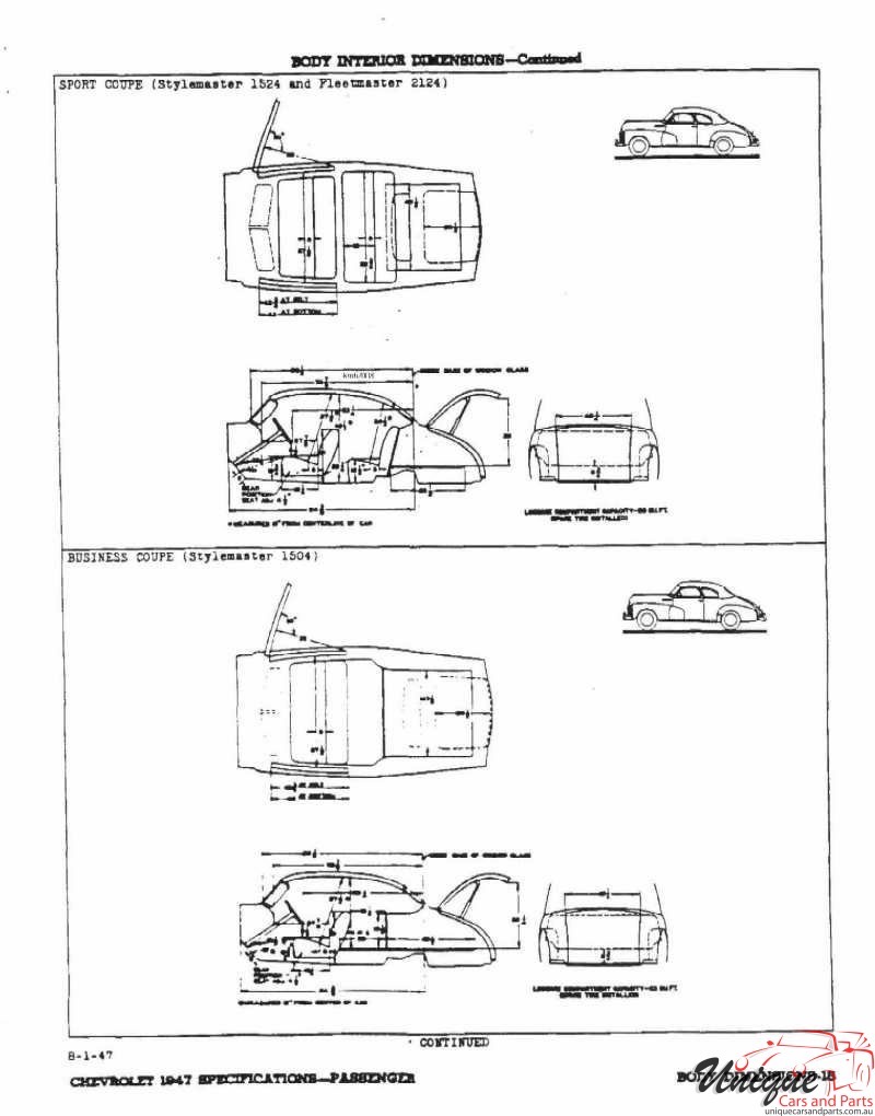 1947 Chevrolet Specifications Page 43